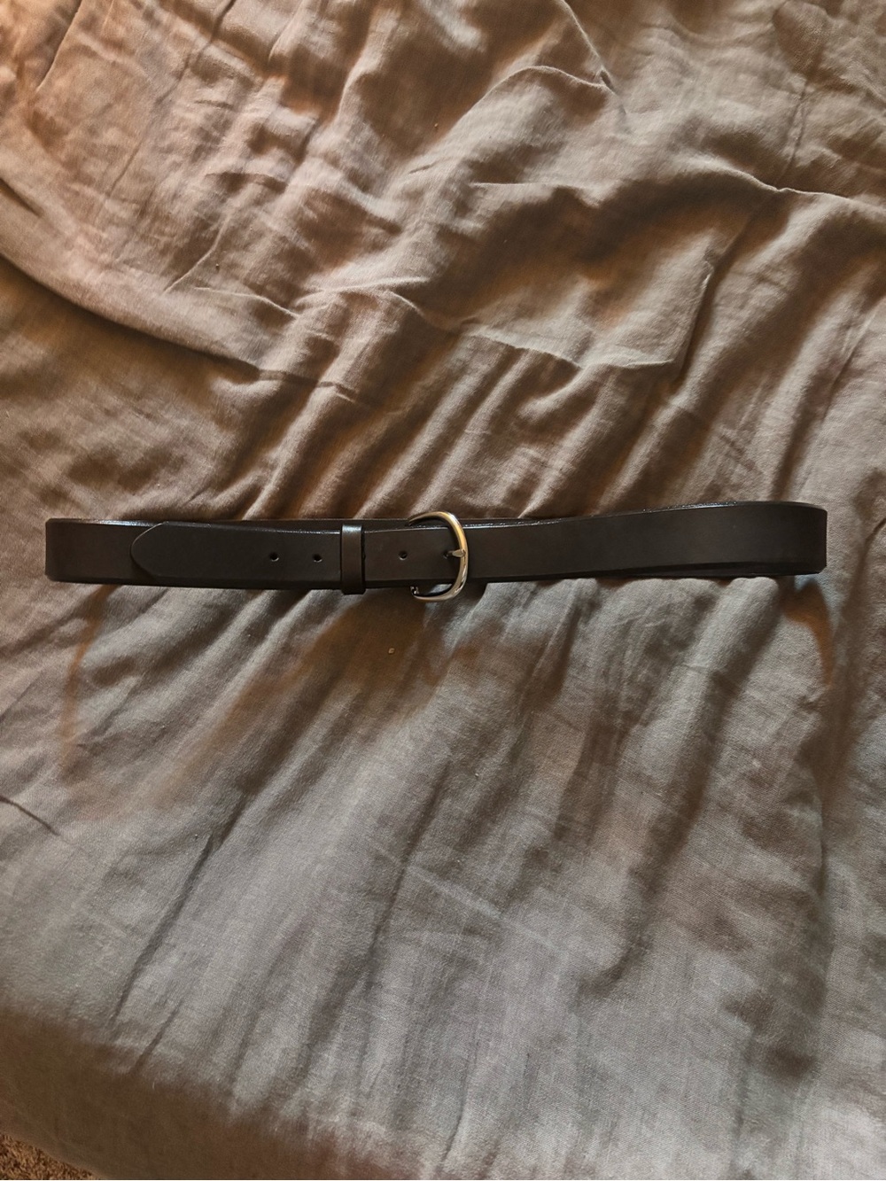 Tony Lama Black Top Grain Leather Belt with Silver Print